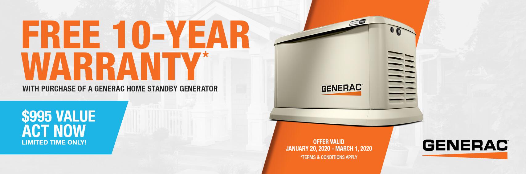 Homestandby Generator Deal | Warranty Offer | Generac Dealer | Crossville, TN